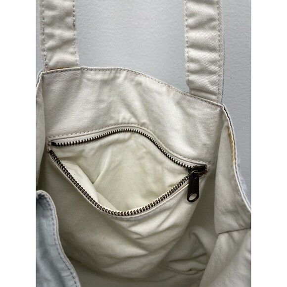 FEED The Children Large Canvas Light Blue Tote Bag - Picture 10 of 16